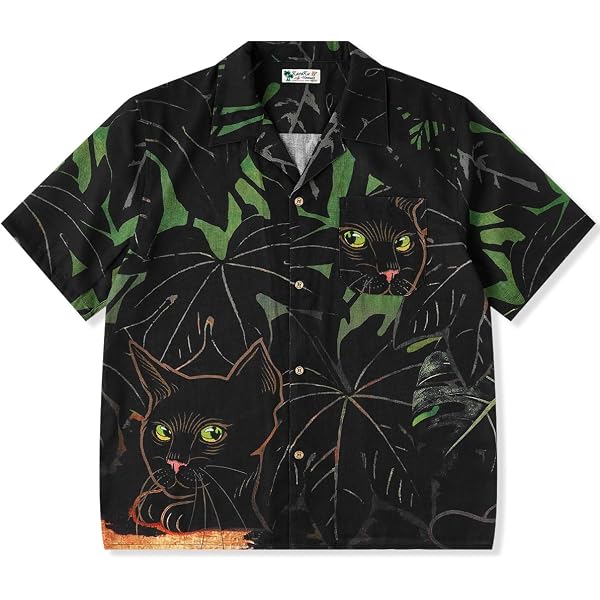 Amazon.co.jp: [karaku] シャツ メンズ 半袖 明治時代・猫」浮世絵風総